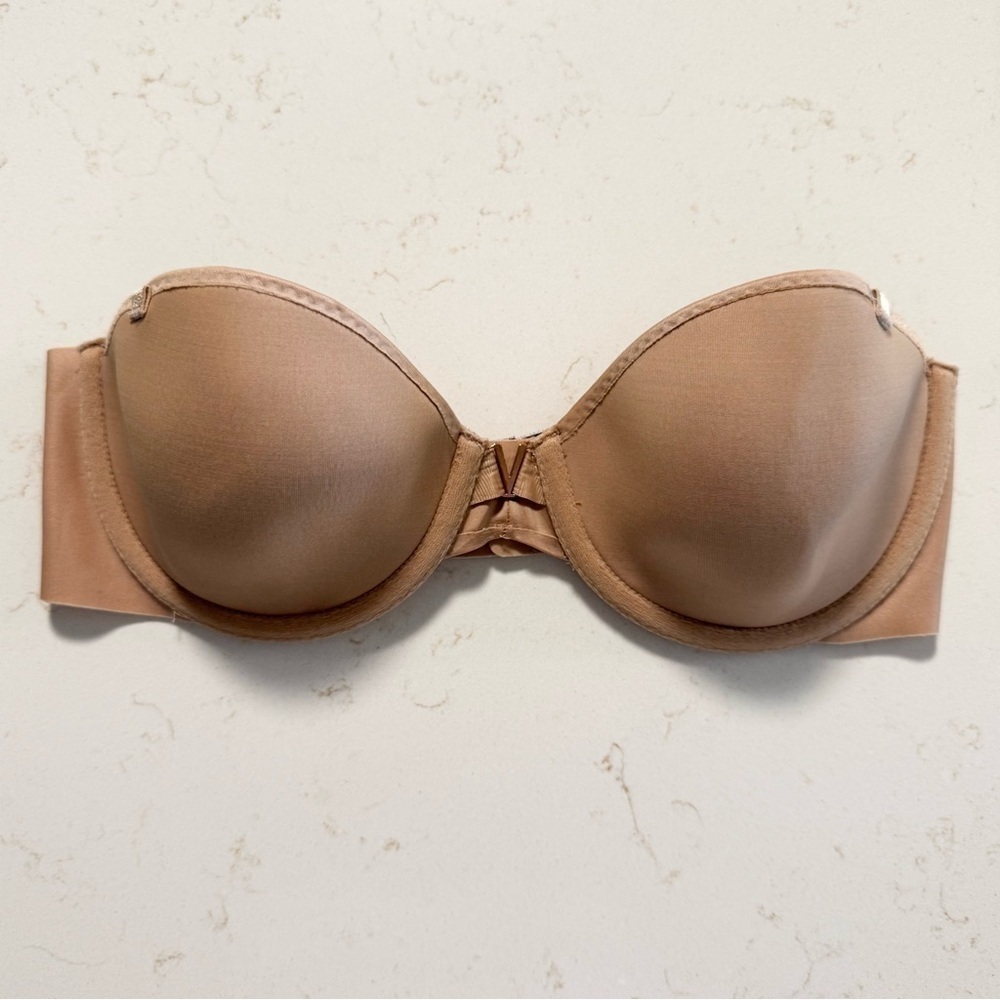 Victoria's Secret Women's Tan Very Sexy Multi-Way Strapless Push-Up Bra Size 32C